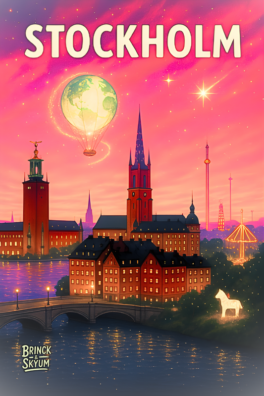 STOCKHOLM | Børneplakat med svensk magi og nattestemning